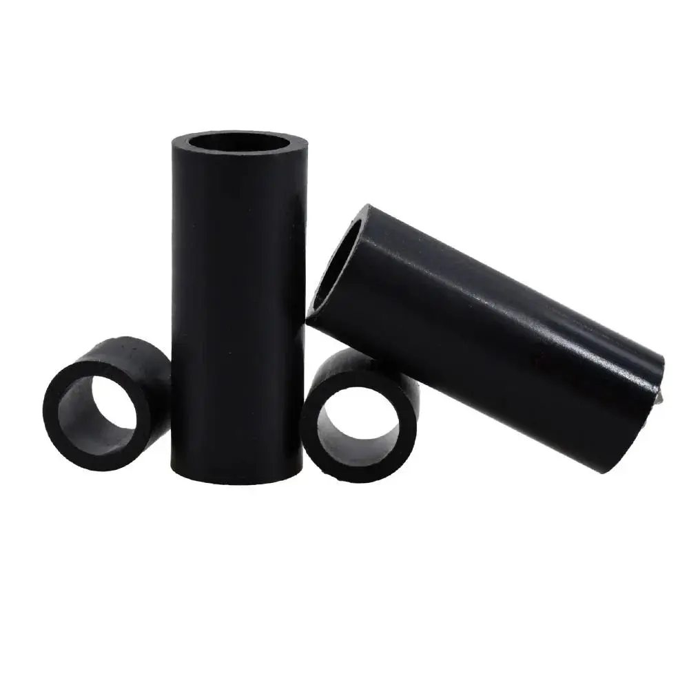 10Pcs/Pack New Non-Threaded ABS Spacer TV Install Column Pillar PCB Board Support Hollow Standoff Black M3-M10 Nylon Washer
