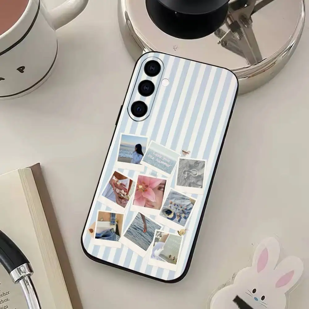 Coque de téléphone The S-Summer I turned, jolie coque noire souple pour Samsung Galaxy A73,A72,A71,A70,A53,A52,A51, autres