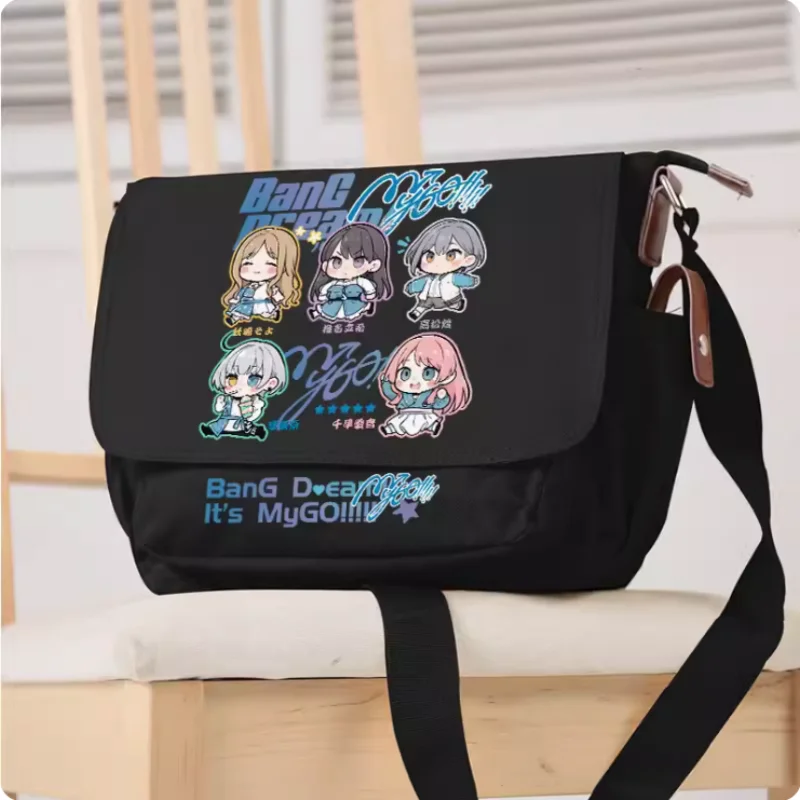 Anime BanG Dream! It's MyGO  Cartoon Bag Unsix Fashion Leisure Teenagers Crossbody Student Messenger Handbag B1334