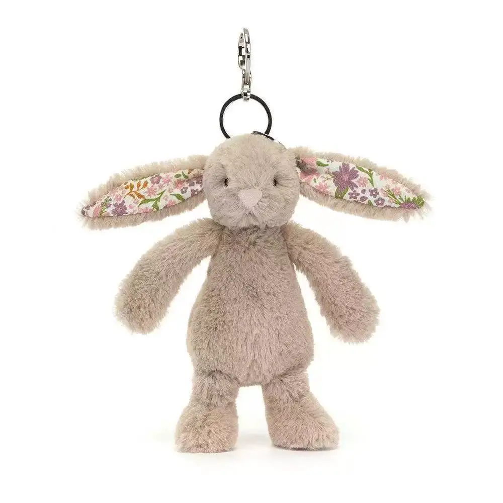 Hot Jc Bonnie Rabbit knuffel met bloemenoren Kawaii gevulde pop zacht bankkussen kinderverjaardagscadeau kamerdecoratie