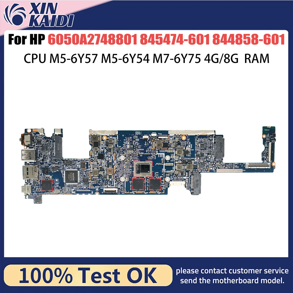 

Mainboard For HP 6050A2748801 Laptop Motherboard M5-6Y54 M5-6Y57 CPU 4G RMB