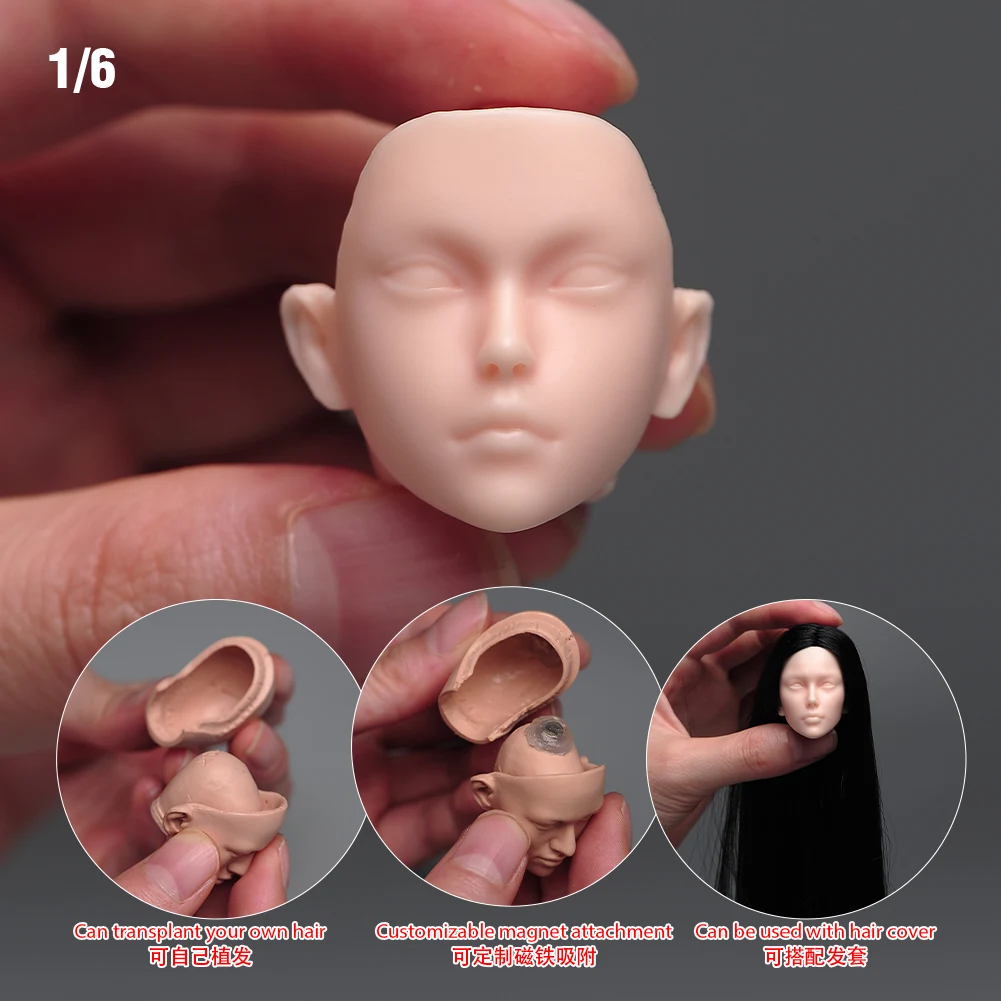 نموذج نحت الرأس ، ذكر وأنثى ، شخصية حركة غير مصبوغة ، جولي ، جندي جولي ، مقياس ، 12"