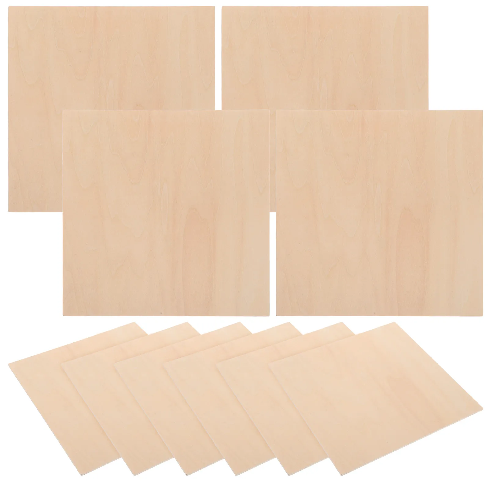 10Pcs Premium Basswood Sheets for Crafting Pyrography Boards DIY Architectural Models Wood Carving Drawing Painting Projects