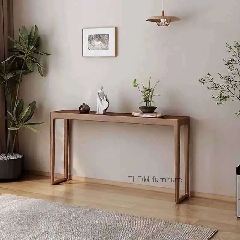 Console Hallway Wood New Tables Home Long Chinese Table Light Luxury Solid Ultra-narrow Strip Case Console Table for Living Room
