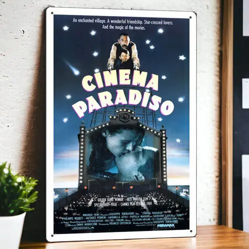 Cinema Paradiso (1988) Metal Movie Poster Tin Sign Plaque Film 8