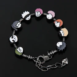 Anime Jujutsu Kaisen Charms Bracelet Itadori Yuji Fushiguro Megumi Satoru Gojo Pendant Bangle Bracelets for Men Jewelry Gift