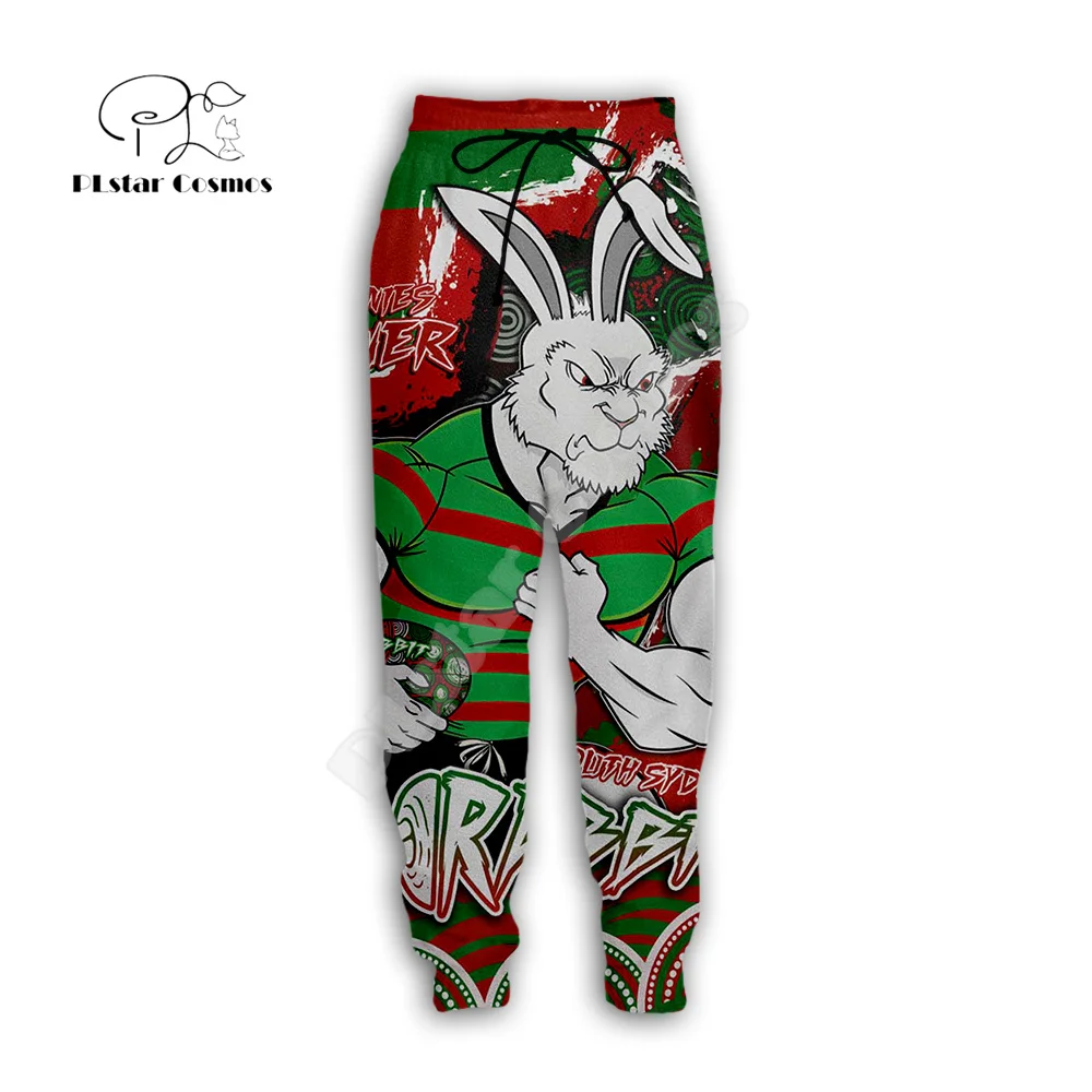 Australie Pays Sensation Aborigène Animal Tigre Lapins Coloré Rétro 3DPrint Harajuku Casual Jogger Pantalon de Survêtement, FjPants F