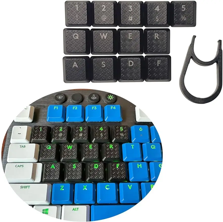 FOR Keycaps, Textured Backlit Keycaps Replacement for G813/G815/G915/G913 TKL RGB Mechanical Gaming Keyboard Switches 13PCS