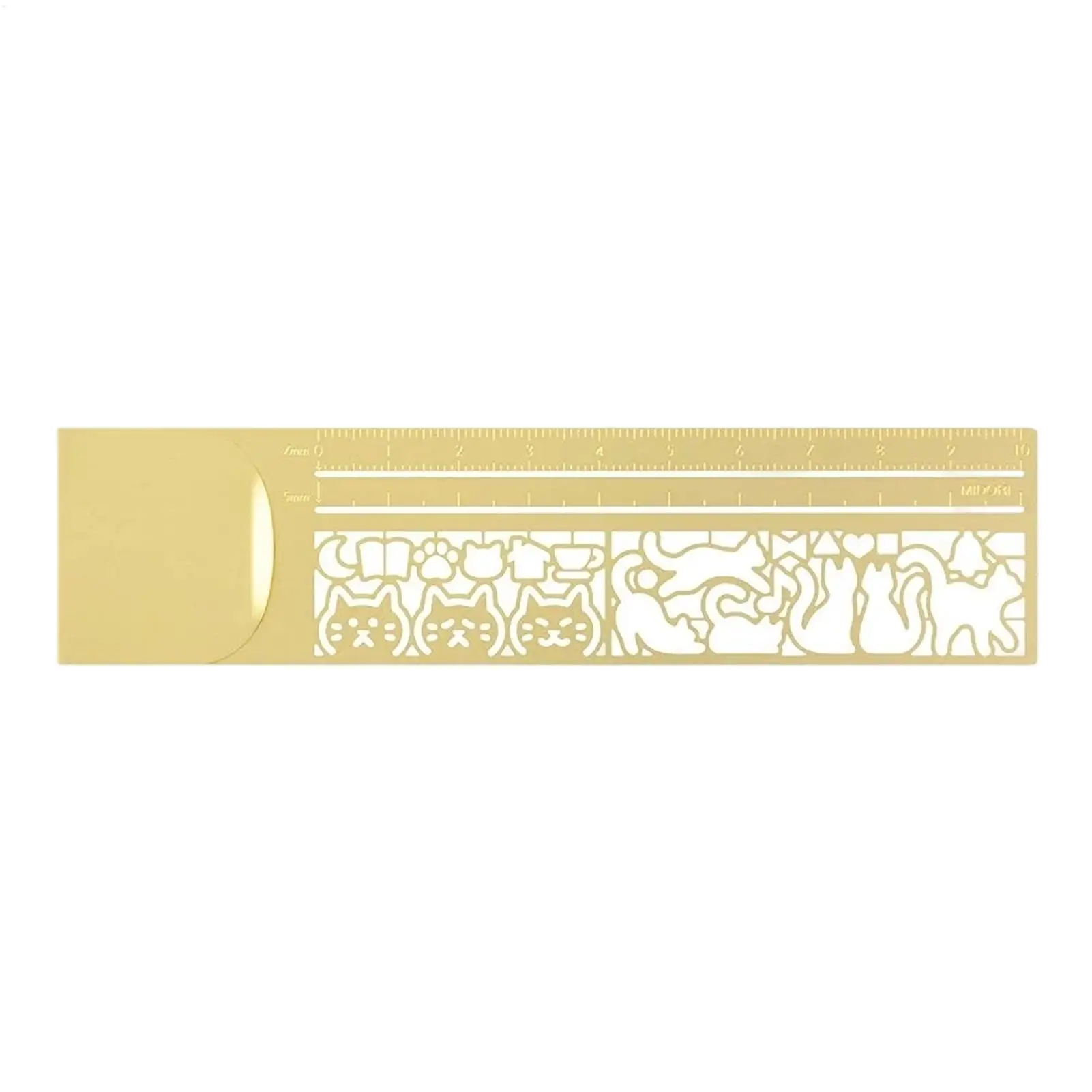 CatPattern Double-Sided Bookmark Diary Planning Book Note Gifts Cat Template Ruler Multifunctional Stationery Tool