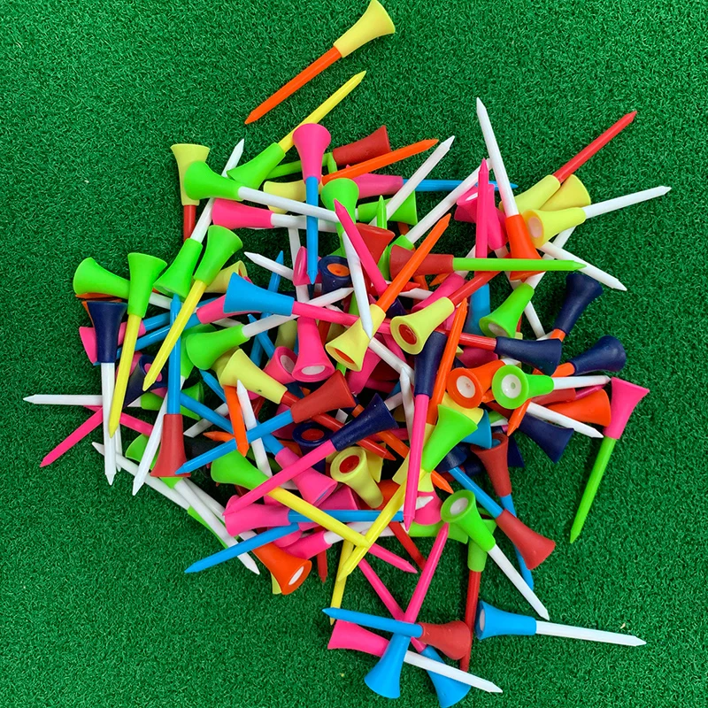 Golf Tees Rubber Plastic 4-1/3 inch 83mm length 50PCS Golf Accessories