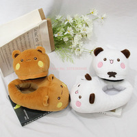 New Panda Bubu And Yier Plush Slippers Cartoon Panda Indoor Couple'S Warm Cotton Slippers Autumn And Winter Gift
