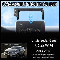 The Mercedes-Benz A-Class W176 2013~2017 Screen Car Mobile Phone Holder GPS Bracket Air Vent Gravity Mount Support Accessories