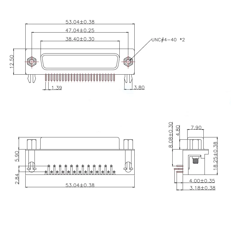 5Pcs/D-Sub-Dr-9Pcm-Cb D-Sub-Dr-15Pcm-Cb D-Sub-Dr-25Pcm-Cb D-Sub-Dr-37Pcm-Cb D-Sub/Vga Connector