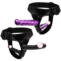 Anal Soft Dildo Wear Double Penis Dual Ended Strapon Ultra Elastic Harness Belt Strap on Dildo Adult Sex Toys for Woman Couple