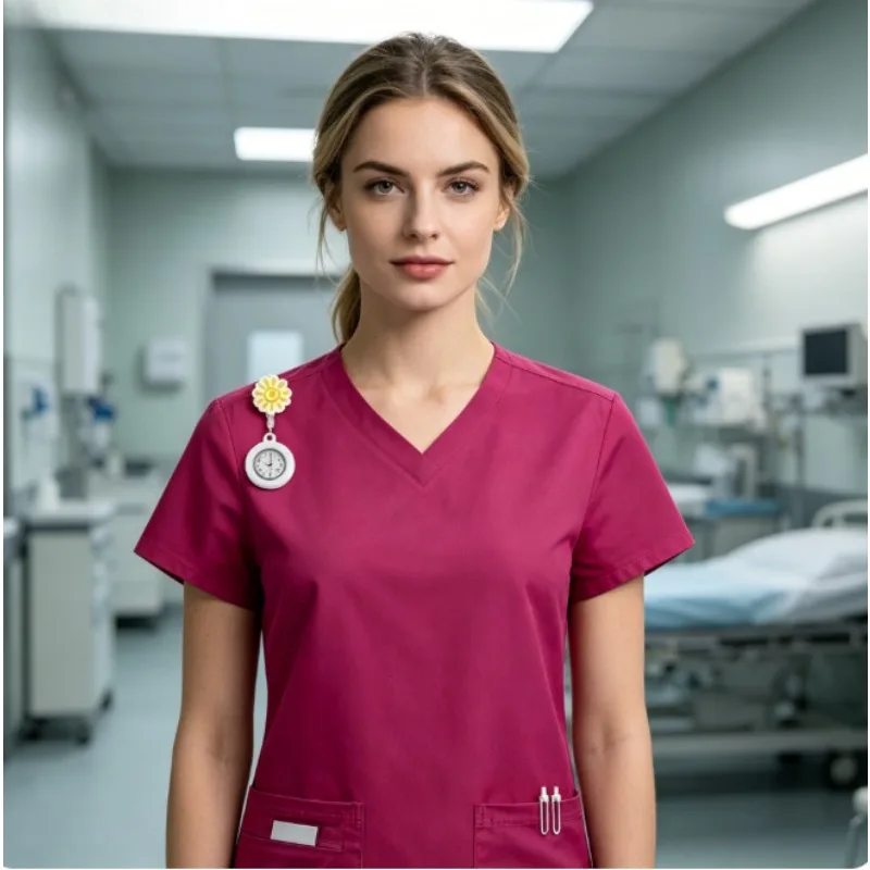 

Micro Flare Scrub Set – V Neck Pure Color Postnatal Uniform – Breathable & Quick Dry – Perfect for Maternity Spa Clinic
