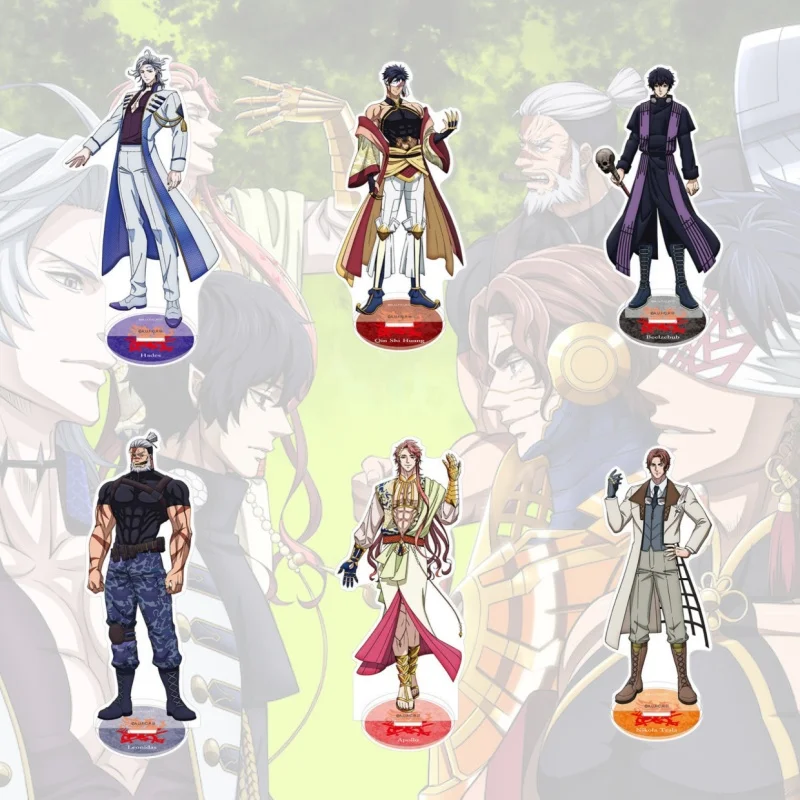 Record of Ragnarok III Anime Leonidas Qin Shi Huang Hades Beelzebub Figura de Acrílico com Suporte, Chaveiro, Modelo, Placa de Cosplay