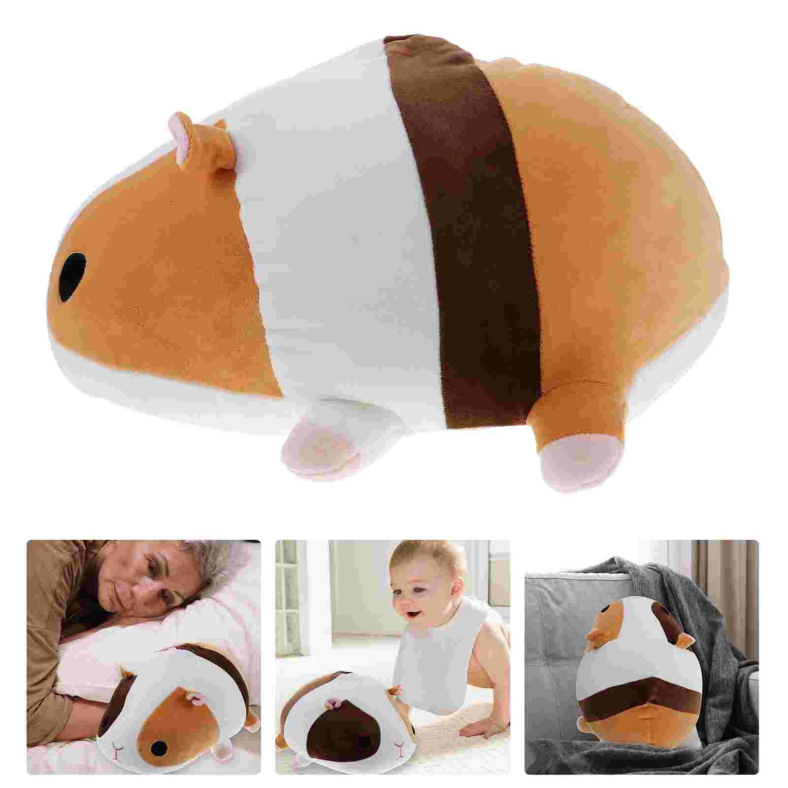 

Pillow Stuffed Toy Hug Guinea Pig Plush Hamster Toys for Kids Simulated Animal Cartoon Small Throw