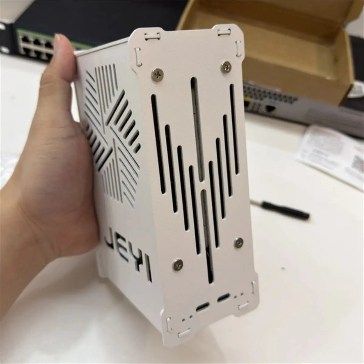 ★♠♥Y1944A Hot Sale- 2-Bay 3.5 Inch RAlD Hard Drive Enclosure with 4 Type-C 5Gbps PD100W for 3.5 Inch HDD