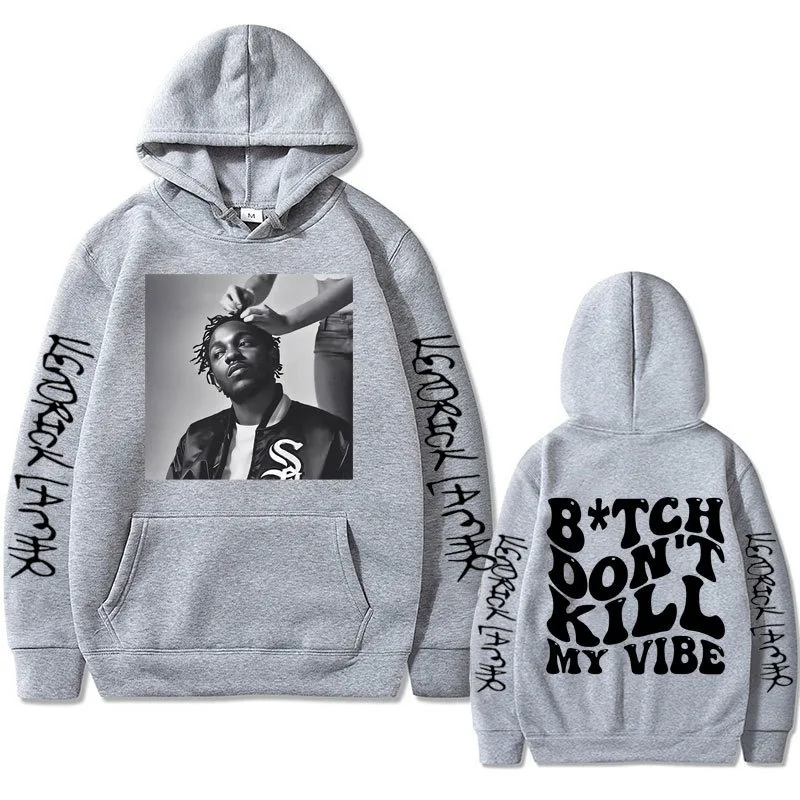 كندريك لامار لا تقتل بلدي فيبي الرسومات هوديي الرجال هوديس موضة رسالة بلوزات فضفاضة عادية قناع السترة Sportwea #2