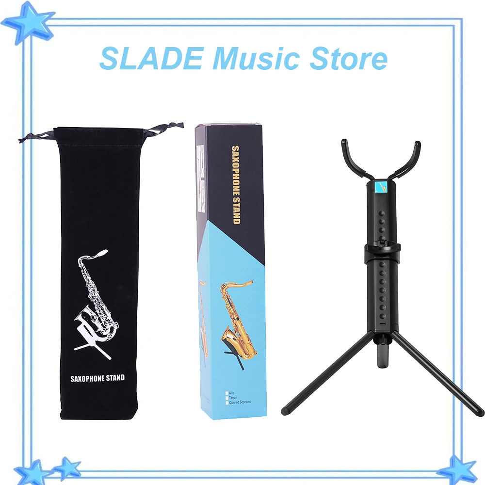 SLADE Tenor الساكسفون حامل المحمولة طوي المهنية حامل سيقان معدنية ترايبود أداة الرياح الملحقات مع حقيبة التخزين #1