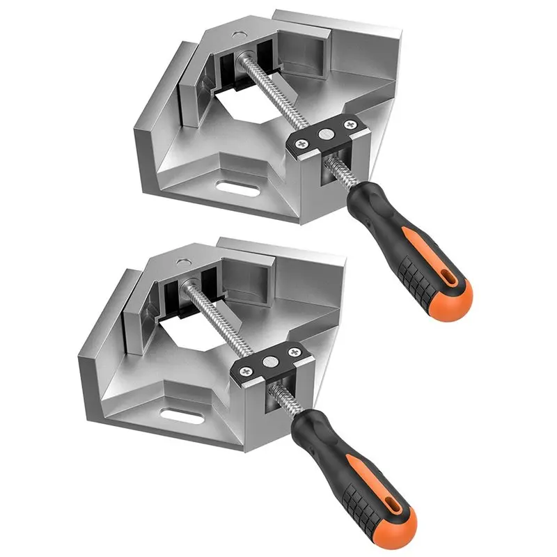 【Ship Within Clamp For Adjustable Swing Jaw, Right Angle Clamp- Single Handle 90° Corner Tool, Woodworking Vise Holder Included