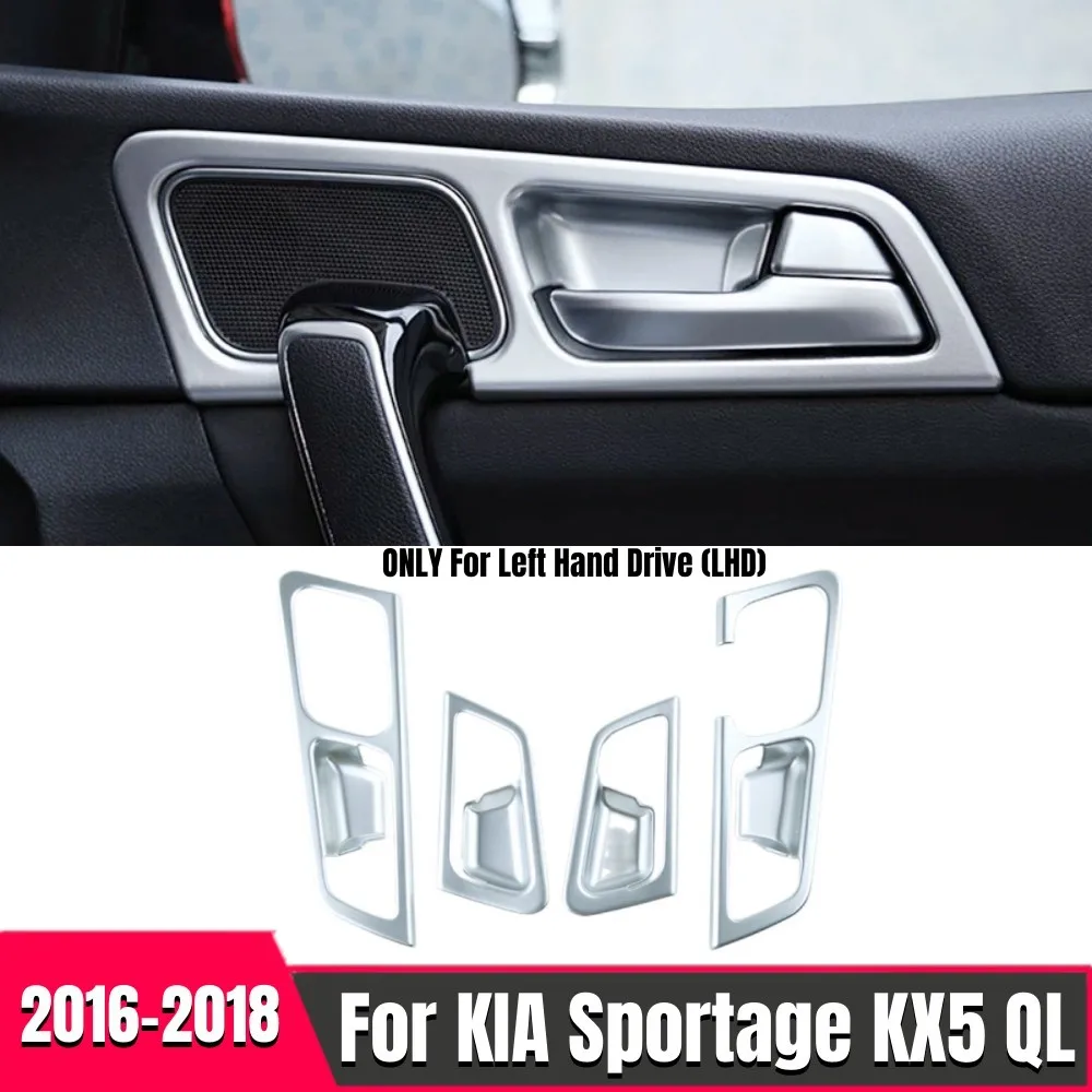 

ABS Plastic Car inner door Bowl protector frame Decoration Trim Cover Styling For KIA Sportage 4 QL KX5 2016-2018 Accessories