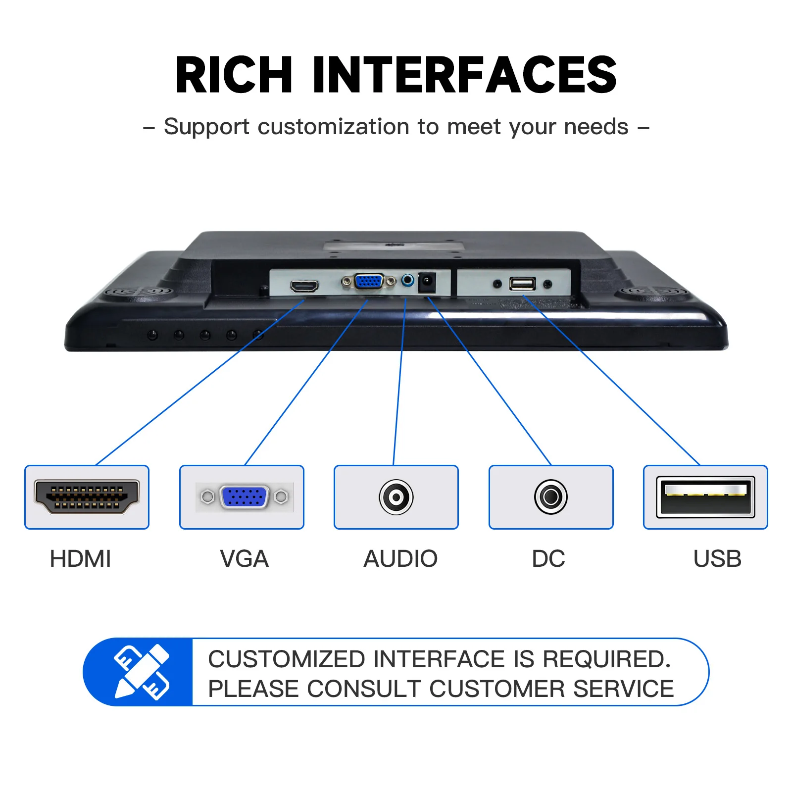 Factory Wholesale 15 17 19 Inch Touch Screen Monitor 1280x1024 4:3 Ratio IPS TN Screen 10-point Capacitive Touch Display
