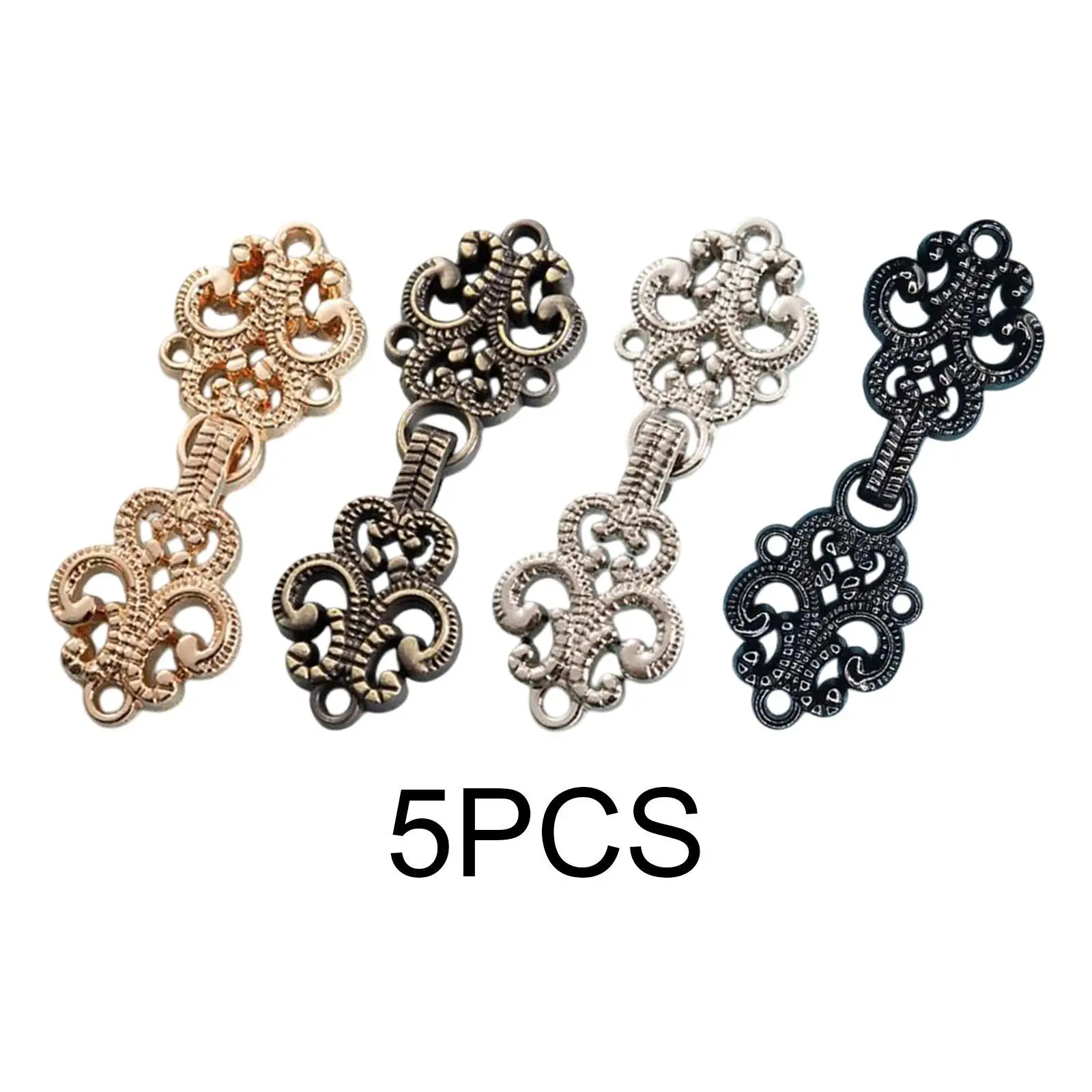 5Pcs Cloak Clasp Fasteners Cardigan Clips for Outfit Jacket Scarf Costumes Pants