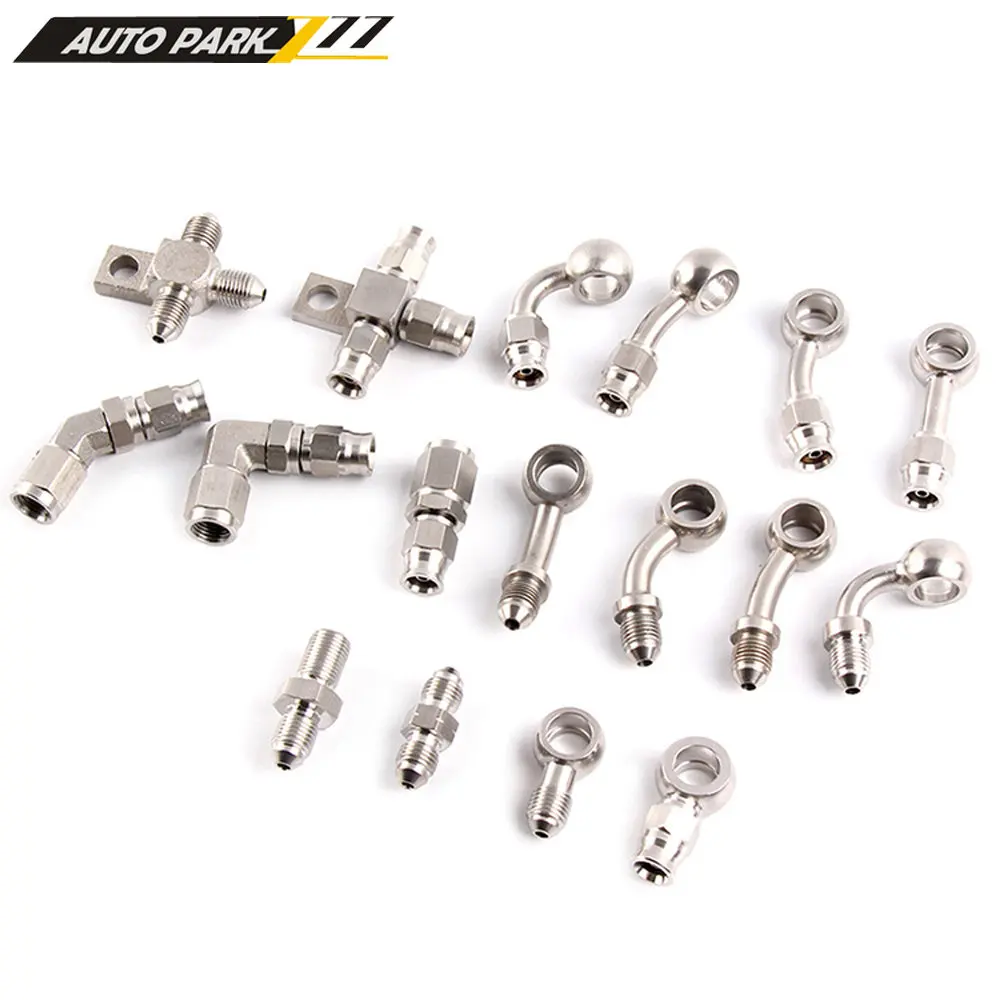 Stal nierdzewna 10mm AN3 Motocykl Motor Bike Hydrauliczny wąż olejowy Hamulec Banjo Fitting