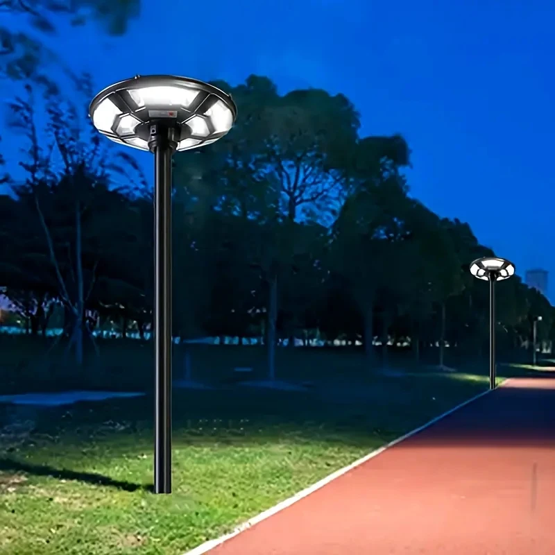 تعمل بالطاقة الشمسية في الهواء الطلق ساحة ضوء UFO شحن الطاقة الشمسية ضوء الفناء تشغيل/إيقاف تلقائي من الفجر إلى مصدر الغسق مع محس حركة