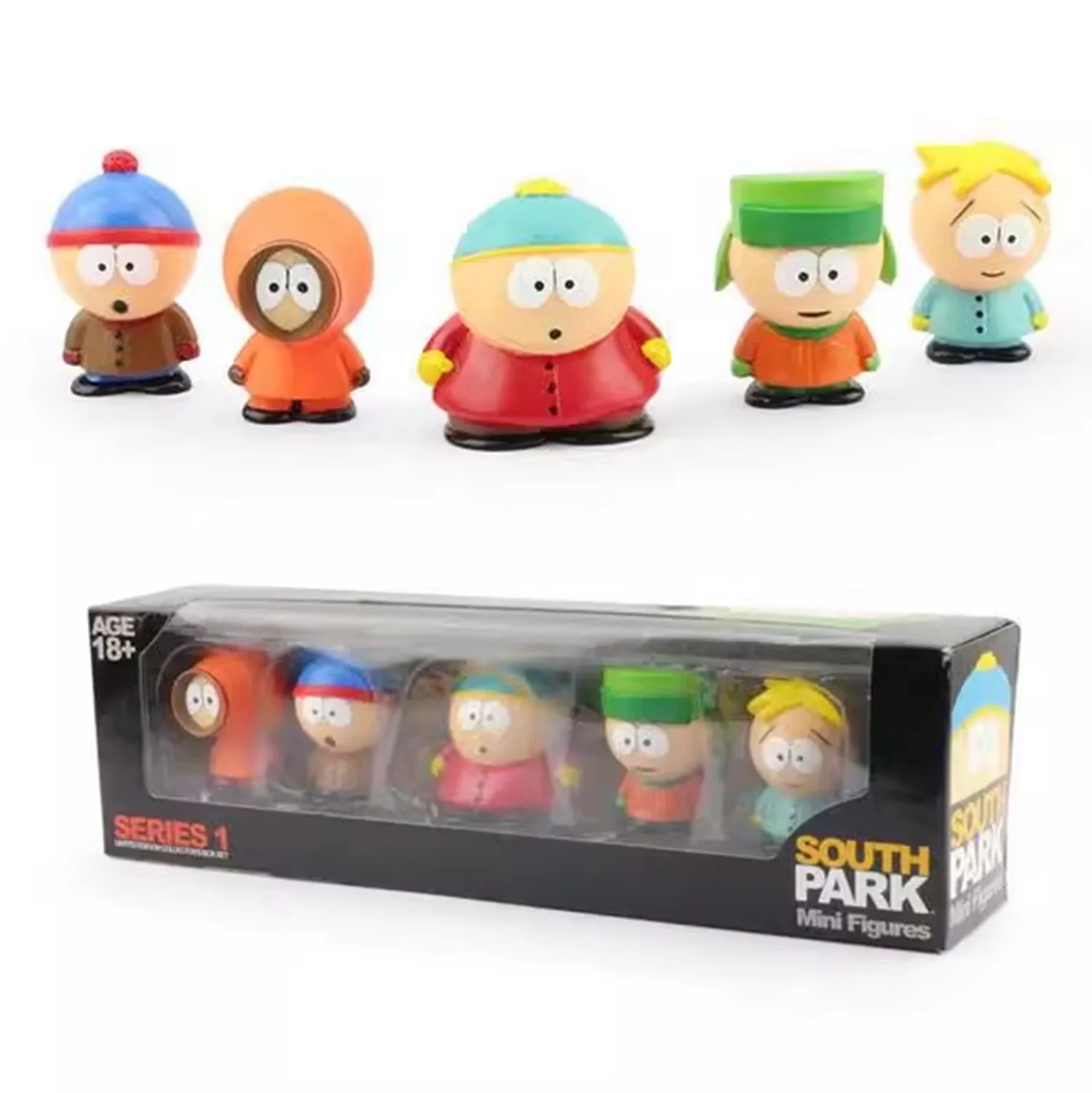 

New Cute Anime South Park Rubber stamp PVC Doll Set Kids Toy For Children