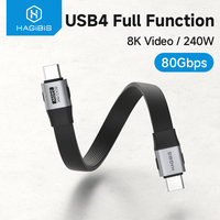 Hagibis Short USB C to USB C Full Function Cable USB4 V2 Date Cable 80Gbps 8K PD 240W Cord for Thunderbolt 4/5 iPhone Laptop SSD