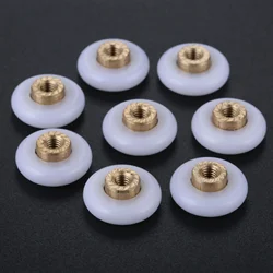DRELD 8pcs Bath Shower Door Rollers /Runners Wheels Pulleys 18mm Dia Wheel Replacement Part For Shower Enclosures Cabins Runner