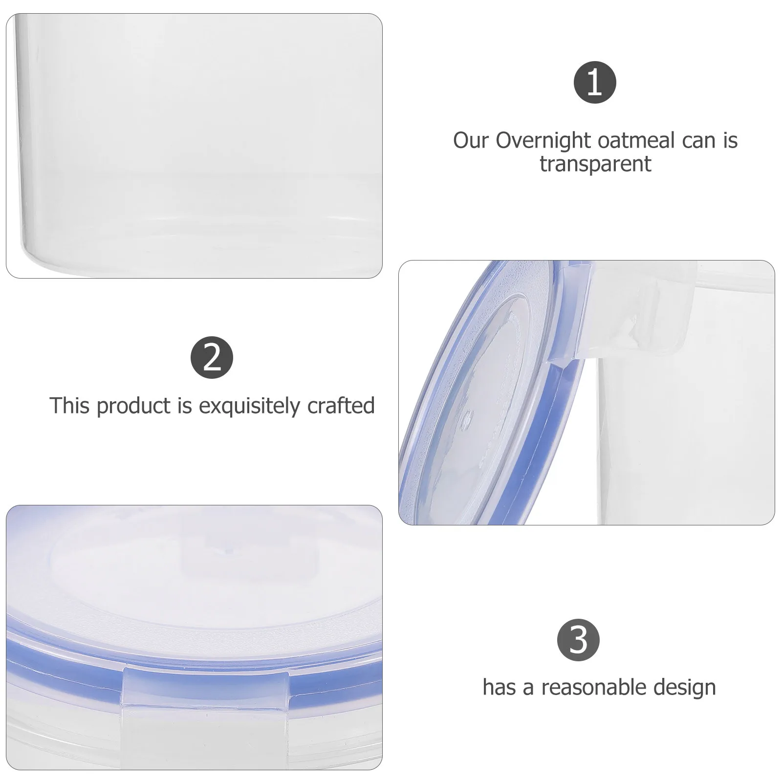 

4Pcs Portable Breakfast Container Leak Proof Milk Cup Large Mouth Transparent Food Cup Suitable for Soup Juice Drink