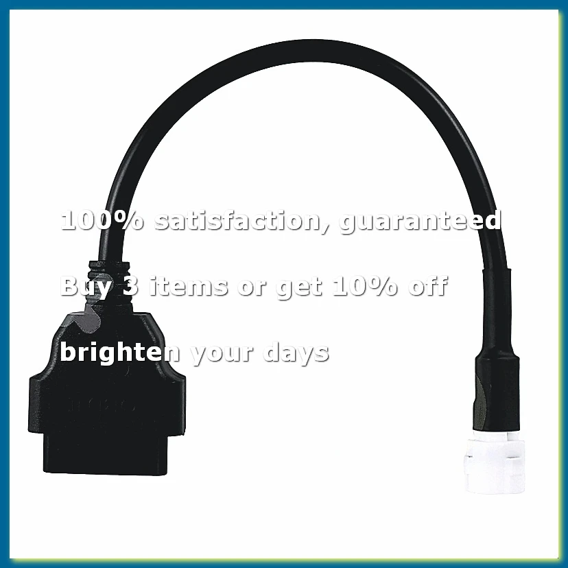 OBD Motorcycle Cable 3 Pin Plug Diagnostic Cable 3Pin to OBD2 16 Pin Adapter