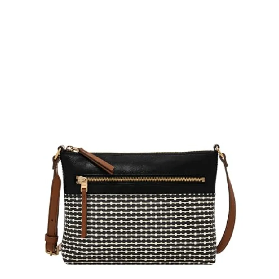 Fossil Women's Harper Leather Flap Crossbody Purse Handbag for Women