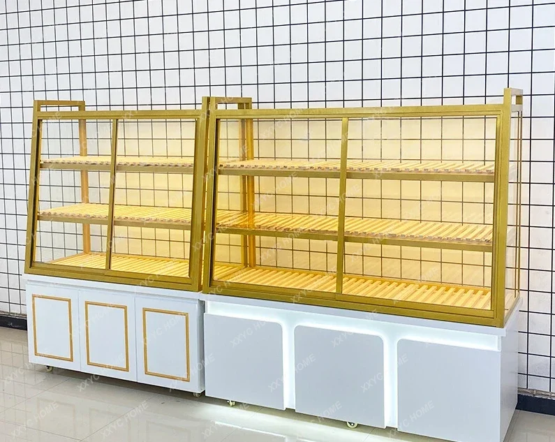 Customized Bread Display Cabinets Cake Baking and Baking Commercial Glass Food Showcase muebles de salon