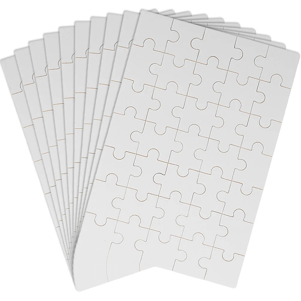 10 Sheets Blank Jigsaw Puzzle DIY Supply Sublimation Blanks Products Heat Shrink Tape