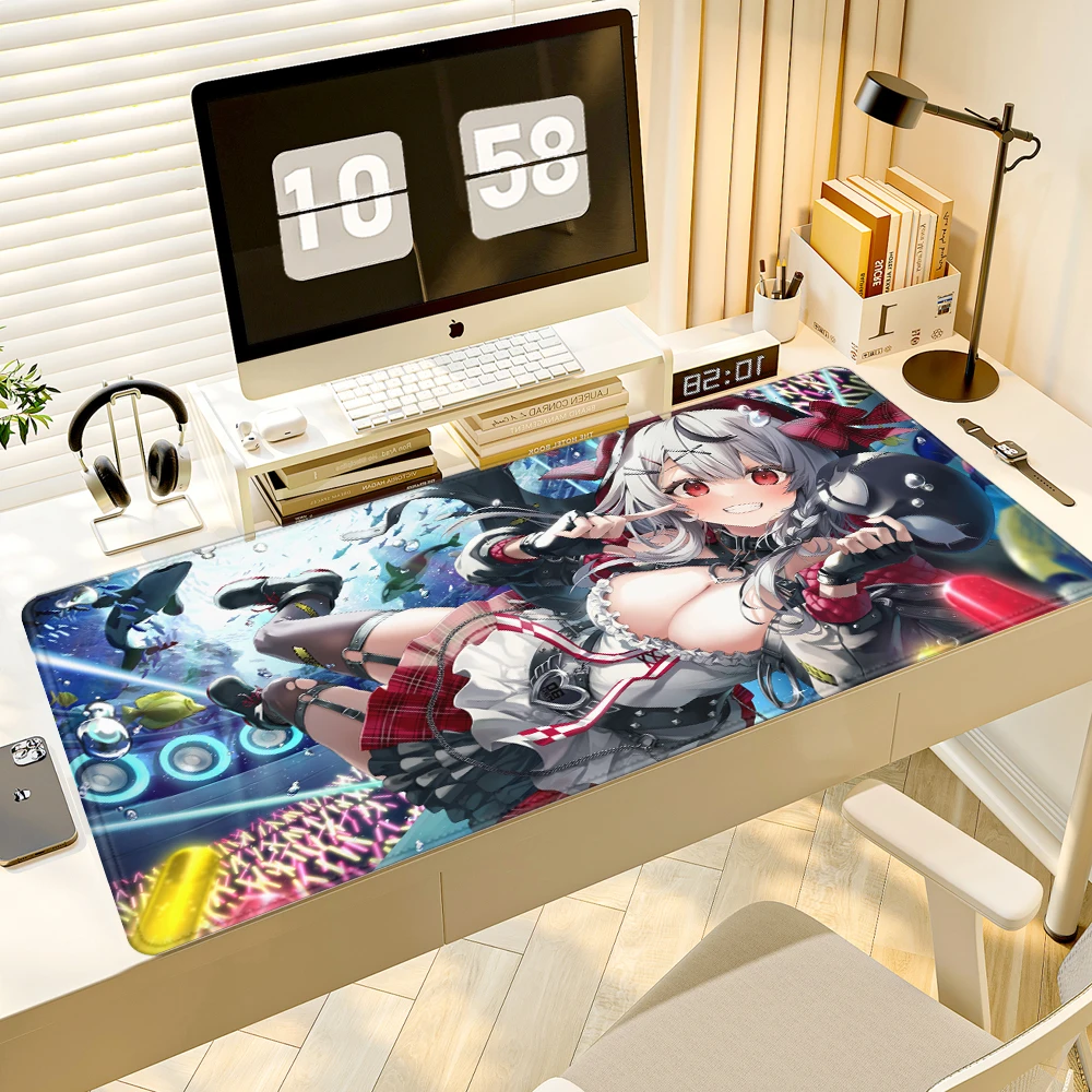 Anime Schreibtisch Matte Hololive Sakamata Chloe Große Mousepad Tastatur Erweiterte Pads Kawaii Mädchen Maus Pad Büro Pc Gummi Maus Matten