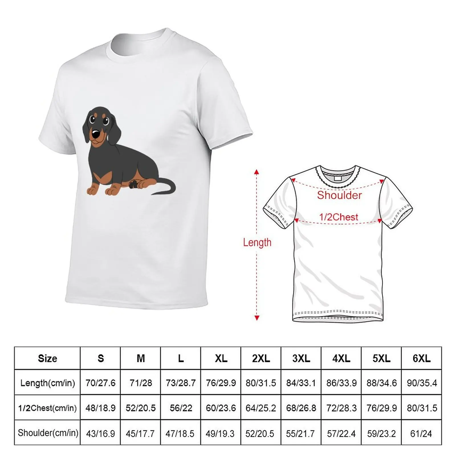 Miniature Dachshund - Black & Tan T-Shirt vintage graphic tee man clothes men clothes