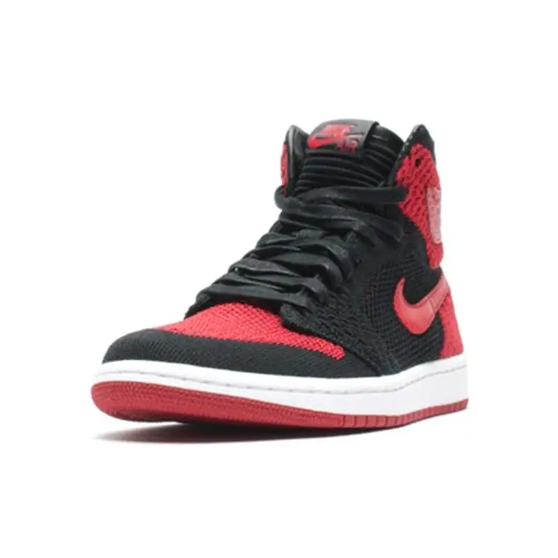 Nike Jordan 1 Retro High Flyknit Bred Sneakers shoes 919704-001