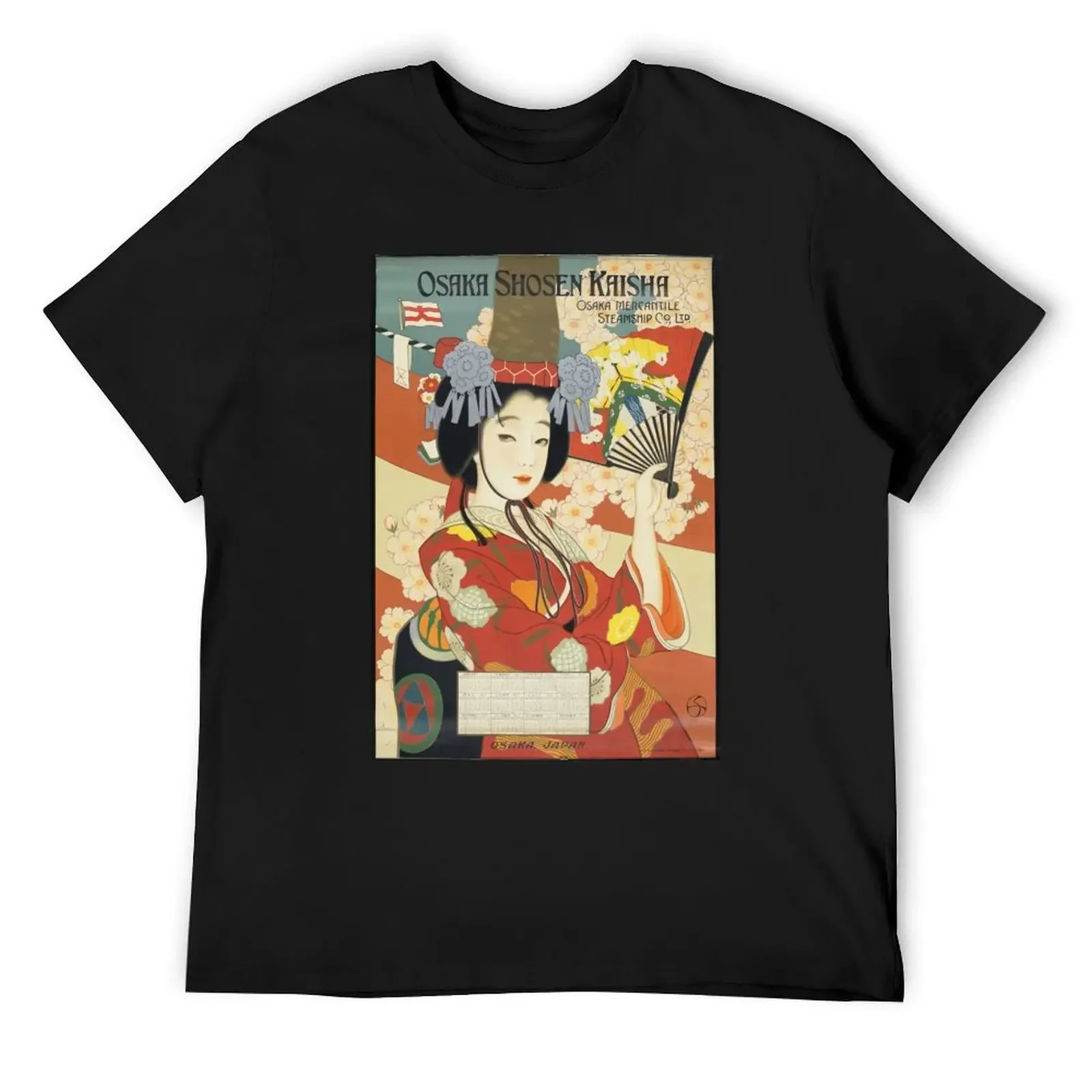 

Vintage Travel Poster Osaka Japan T-Shirt kawaii clothes vintage anime shirt men t shirts