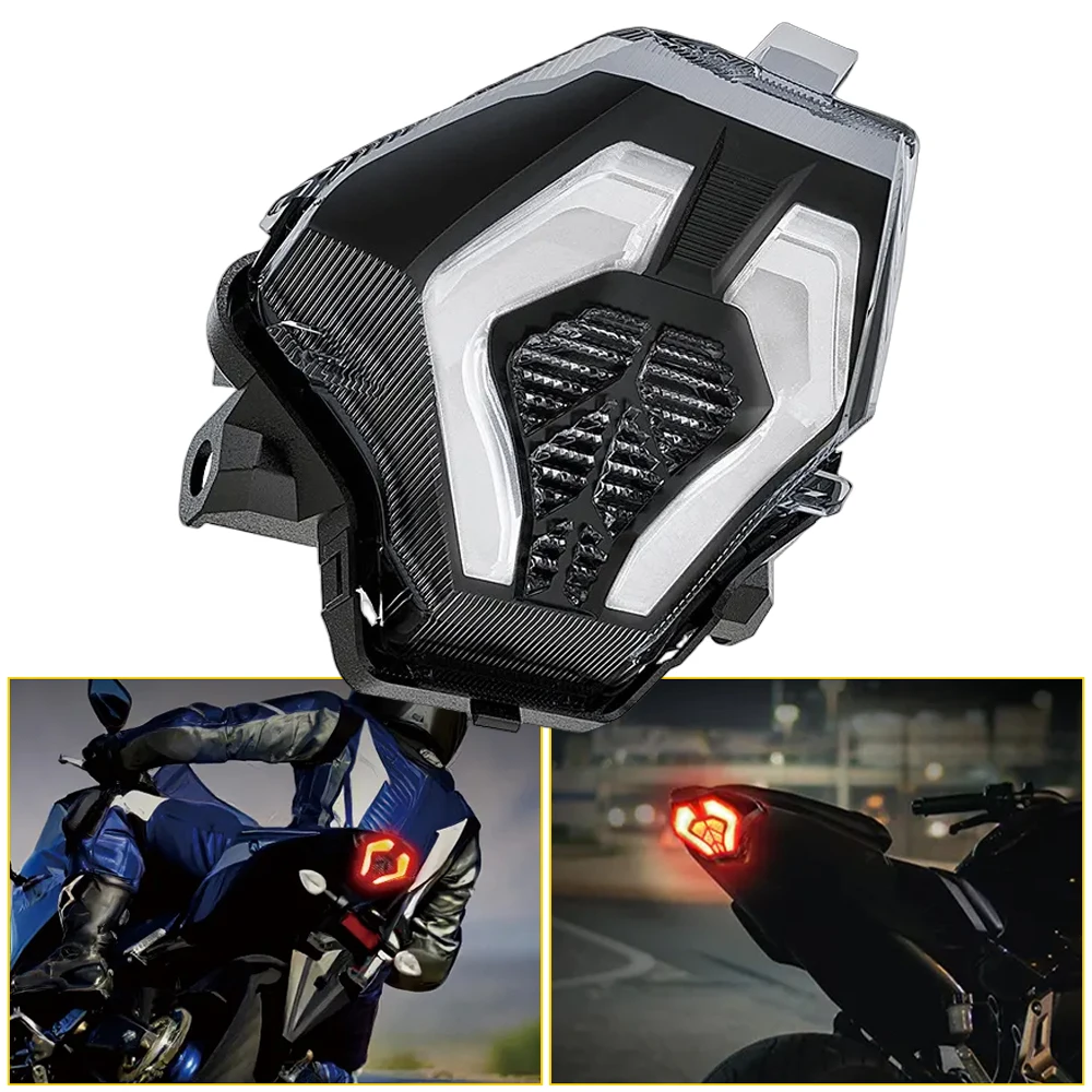 

Светодиодные задние фонари для мотоцикла E24 с указателем поворота для Yamaha MT-03 MT-07 MT-25 FZ-07 YZF-R3 YZF-R25, светодиодный задний фонарь, стоп-сигнал