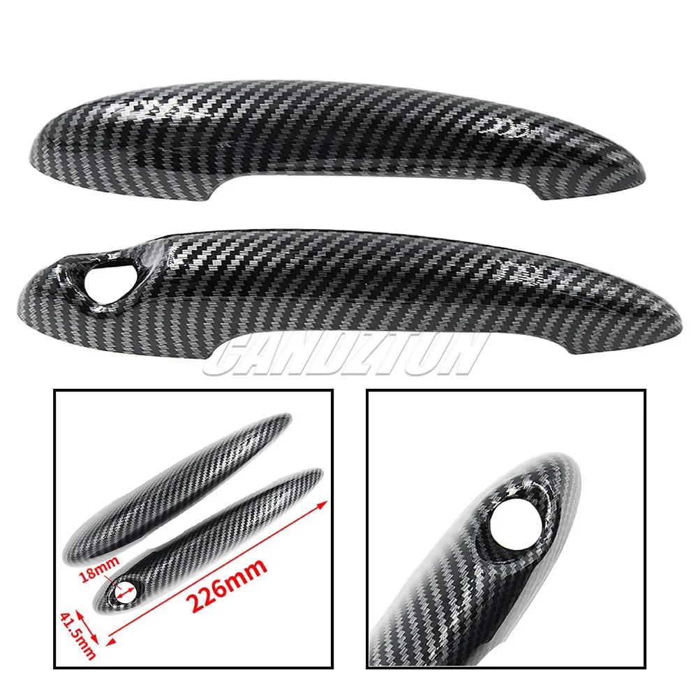 Do BMW MINI Cooper S R50 R52 R53 R55 R56 R57 R58 R59 R61 Gloss Black lub Carbon Fiber Car Door Handle Cover Auto Parts