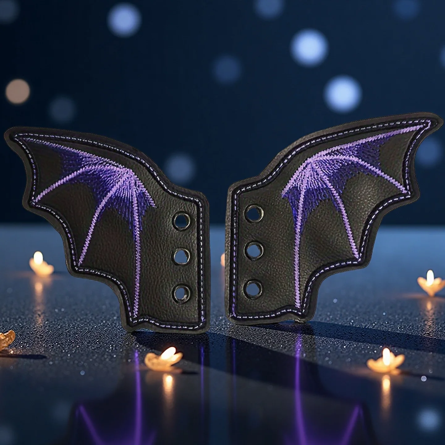 

DIY ручная работа черный фиолетовый перо летучей мыши пряжка для обуви модный аксессуар для вышивки личность для ботинок