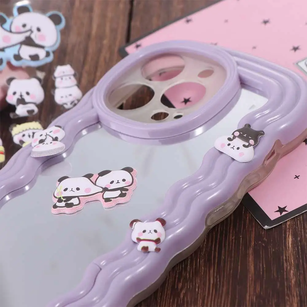 

Gift Box Panda Sticker Strawberry Bear Kawaii 3D Panda Bubble Sticker Waterproof Cute Goo Card Stickers