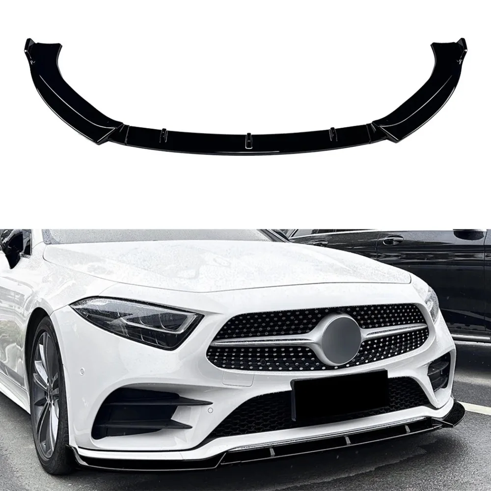 

For Mercedes-Benz CLS-Class C257 AMG 2018-2021 Front Bumper Spoiler Lip Lower Body Kit Diffuser Splitter Tuning Guard