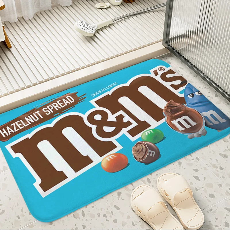 Balcony Bath Mat Non-slip M&M's Corridor Carpet Kitchen Bedroom Rug Entrance Door Doormat Hallway Interior Home Decor Items