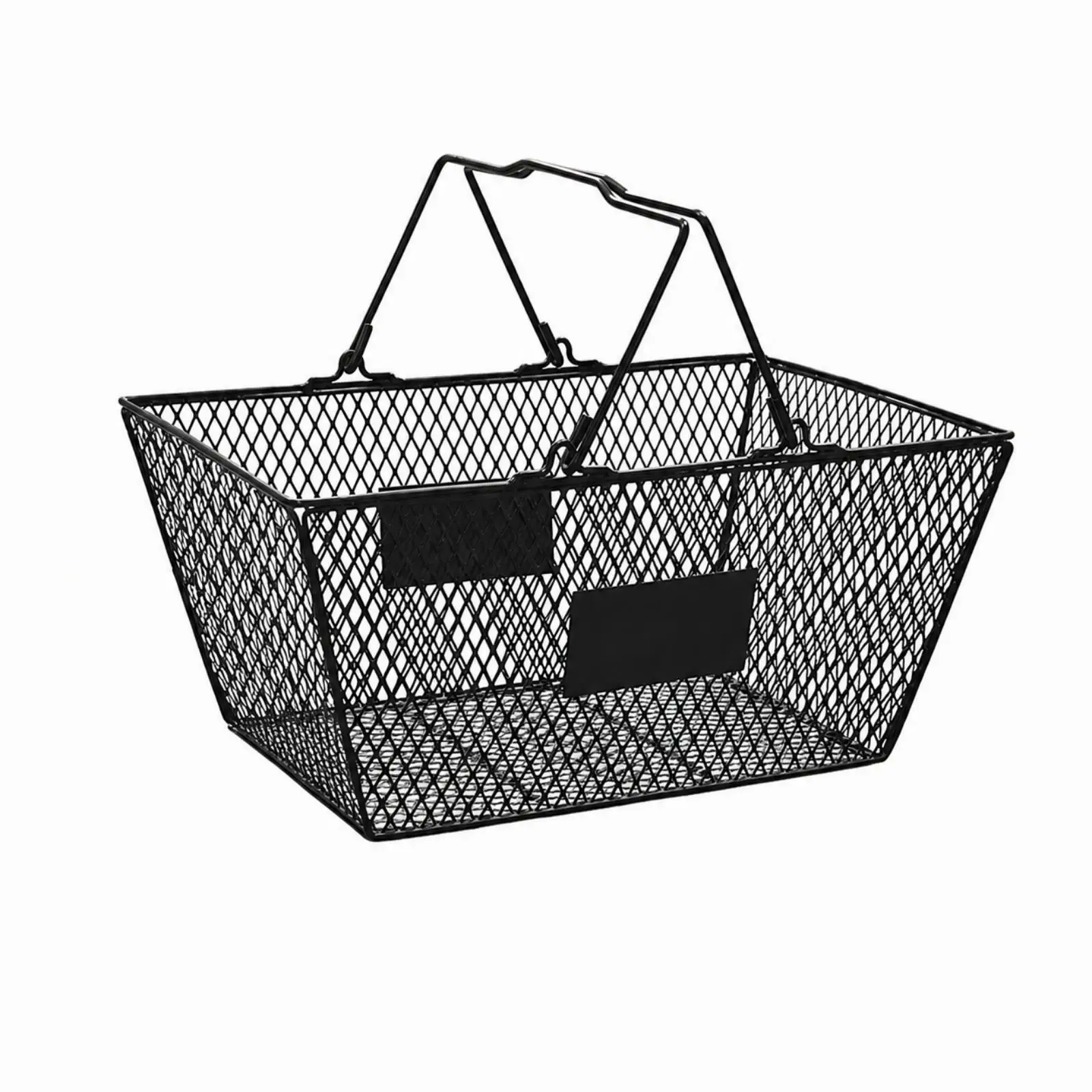 Rectangular Produce Carrier with Handles | Open-Mesh, Wire Shopping Basket with