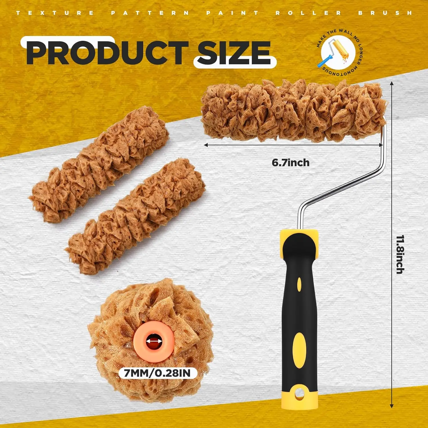Home Renovation Sponge Roller Kit Home Decoration Roller Painting Tool Elastic Material Roller For Home Improvement